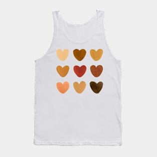 Nine Brown Hearts Tank Top